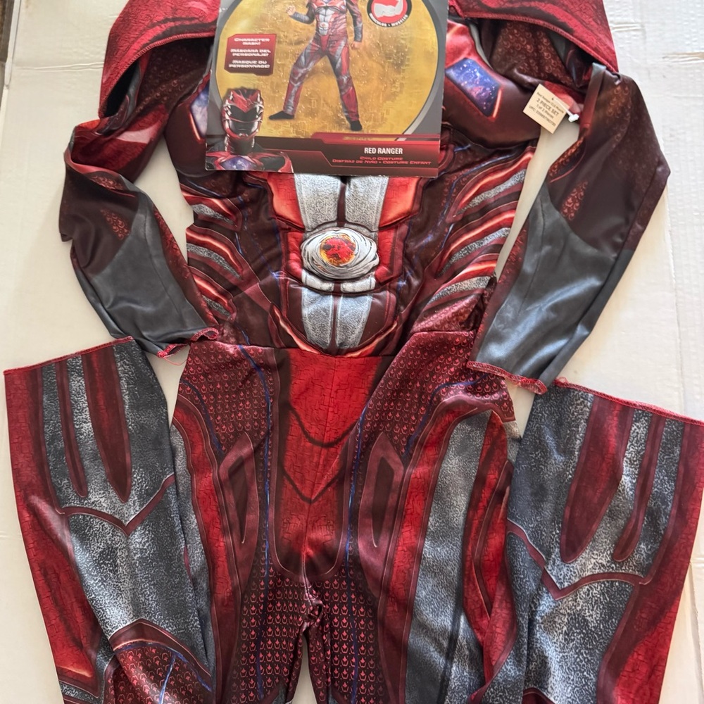 Power Ranger Red Ranger Kids Costume size 10/12 Large - Picture 2 of 6